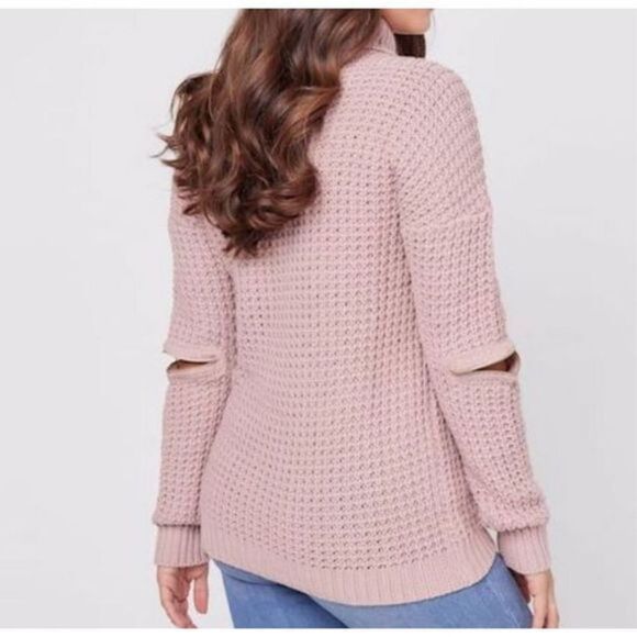 Guess Dalida chunky knit sweater long zipper statement‎ sleeves - Picture 2 of 14